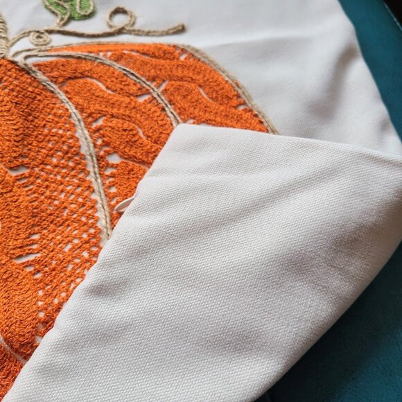 Pumpkin Pillow Cover Fall Decor Accent Thanksgiving Cottage Farmhouse Throw Case - Picture 9 of 14